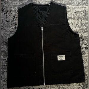 Black canvas vest